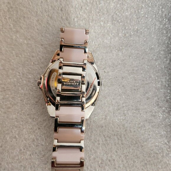 Akribos XXIV Womens Pink Genuine Ceramic Quartz Movement Watch AK514PK - Picture 5 of 8